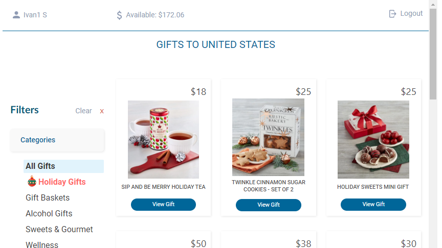 Access 1000s of gift item options, including electronic devices